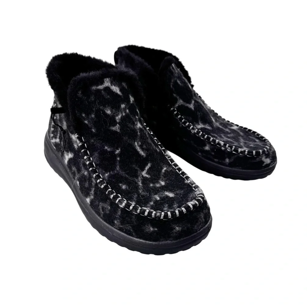 NEW Hey Dude Women’s Denny Marble Gray High Top Comfort Shoe Boots Size 7